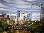 Dinkytown and Minneapolis Skyline